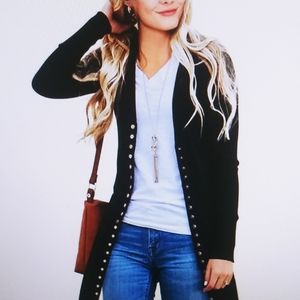 Women's Long Sleeve Button Down Cardigan
